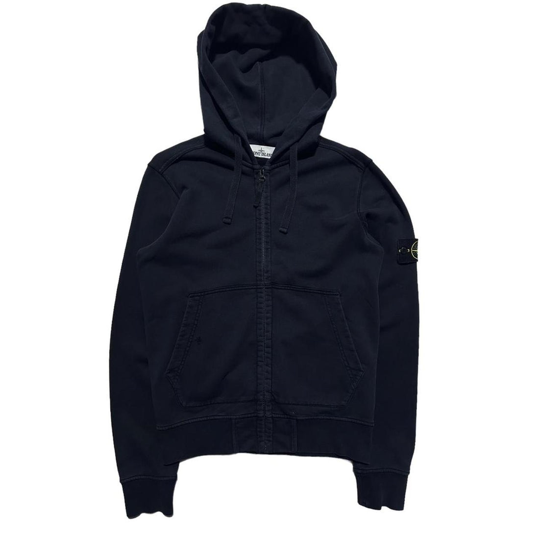 Stone Island Dark Blue Zip Up Hoodie