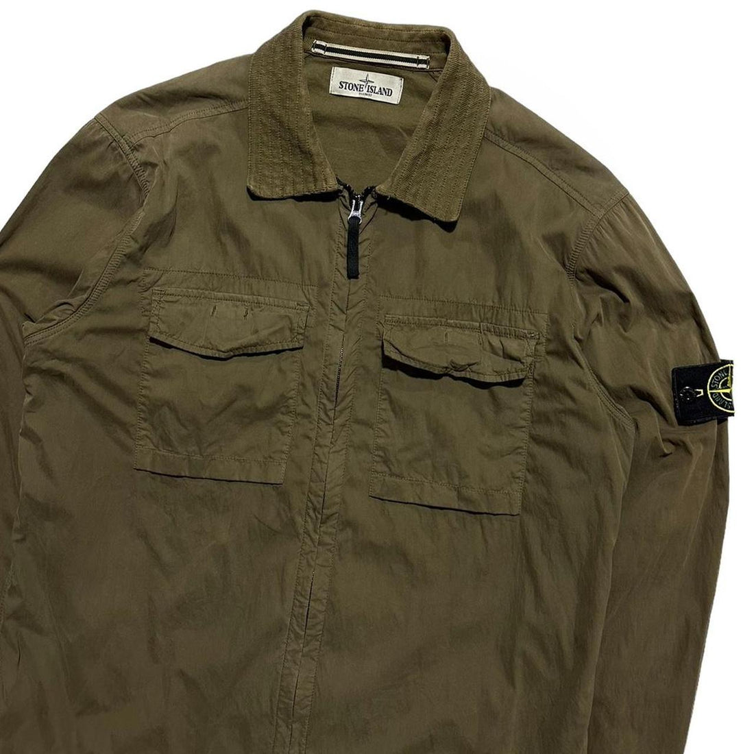 Stone Island Green Double Pocket Overshirt