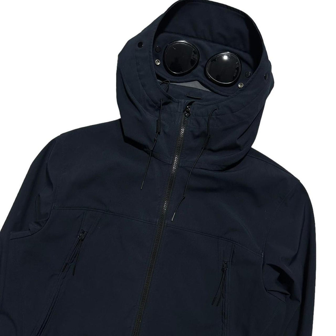 CP Company Blue Soft Shell Goggle Jacket
