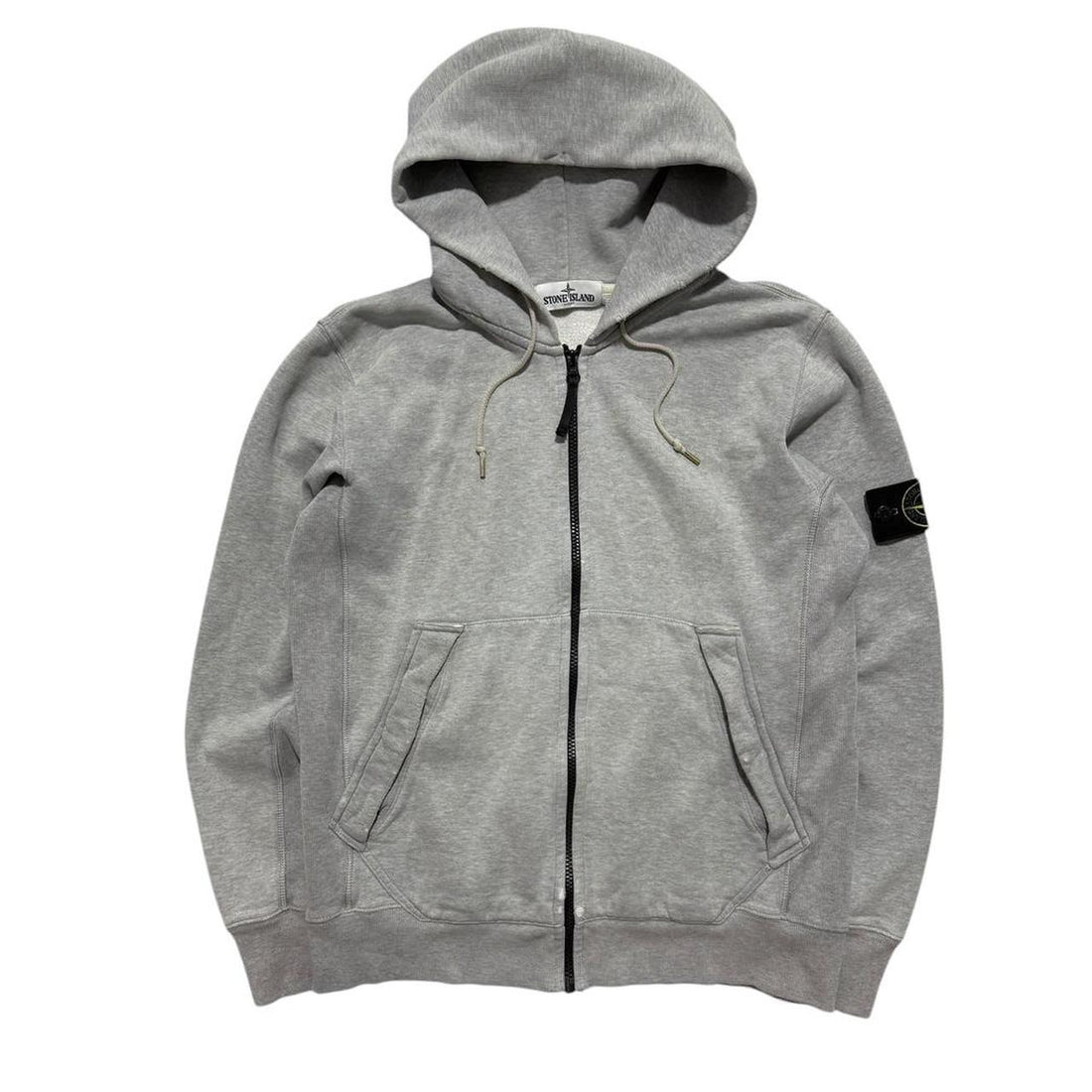 Stone Island Grey Zip Up Hoodie