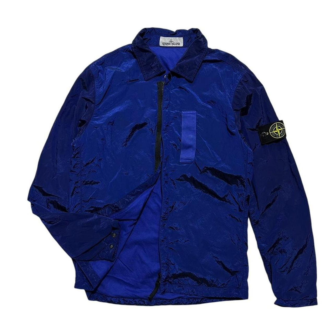 Stone Island Blue Nylon Metal Overshirt