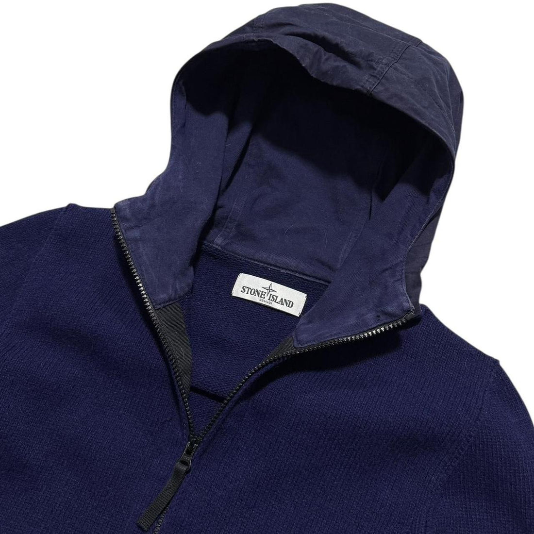 Stone Island Wool Full Zip Hoodie