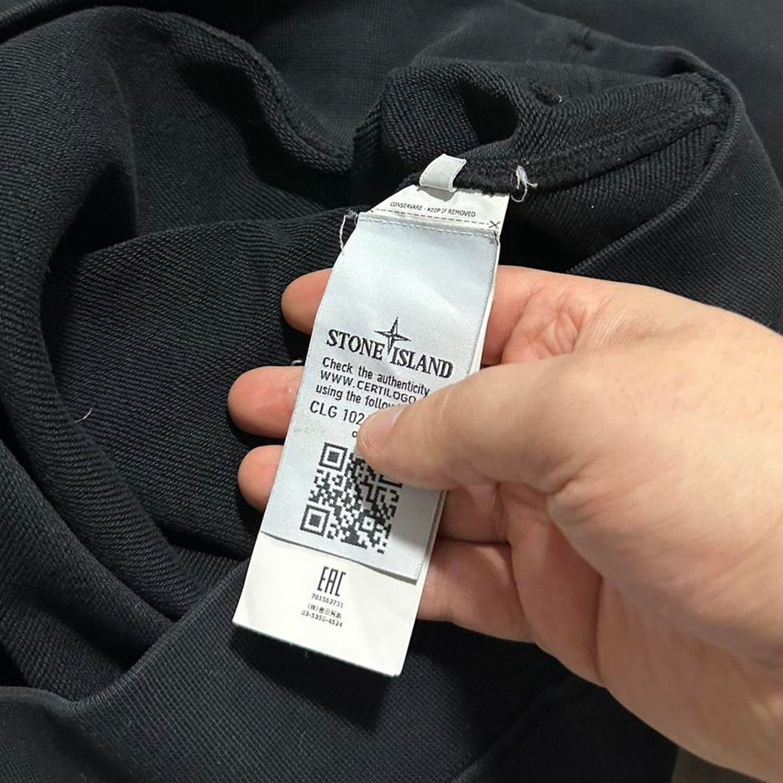 Stone Island Black Pullover Crewneck