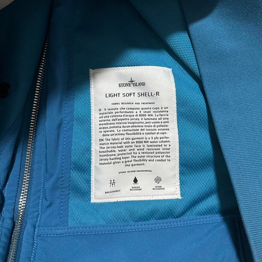 Stone Island Blue Light Soft Shell-R Jacket