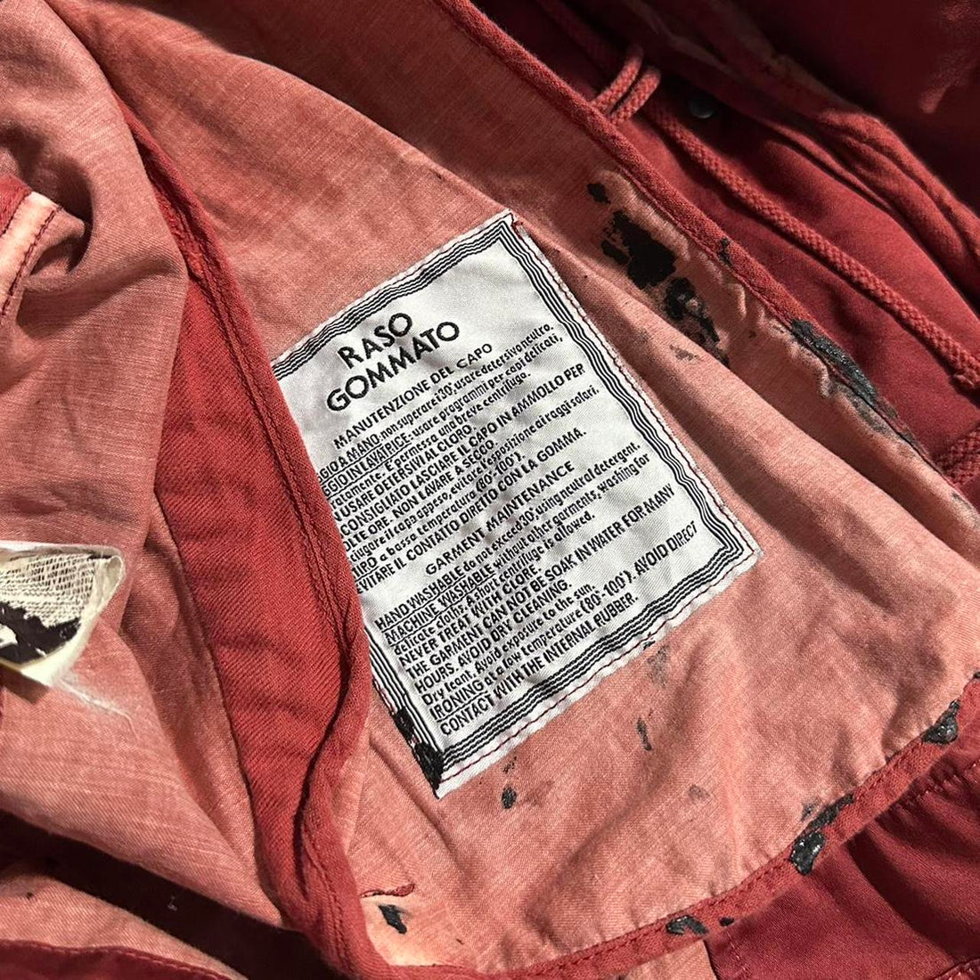 Stone Island Red Raso Gommato Jacket