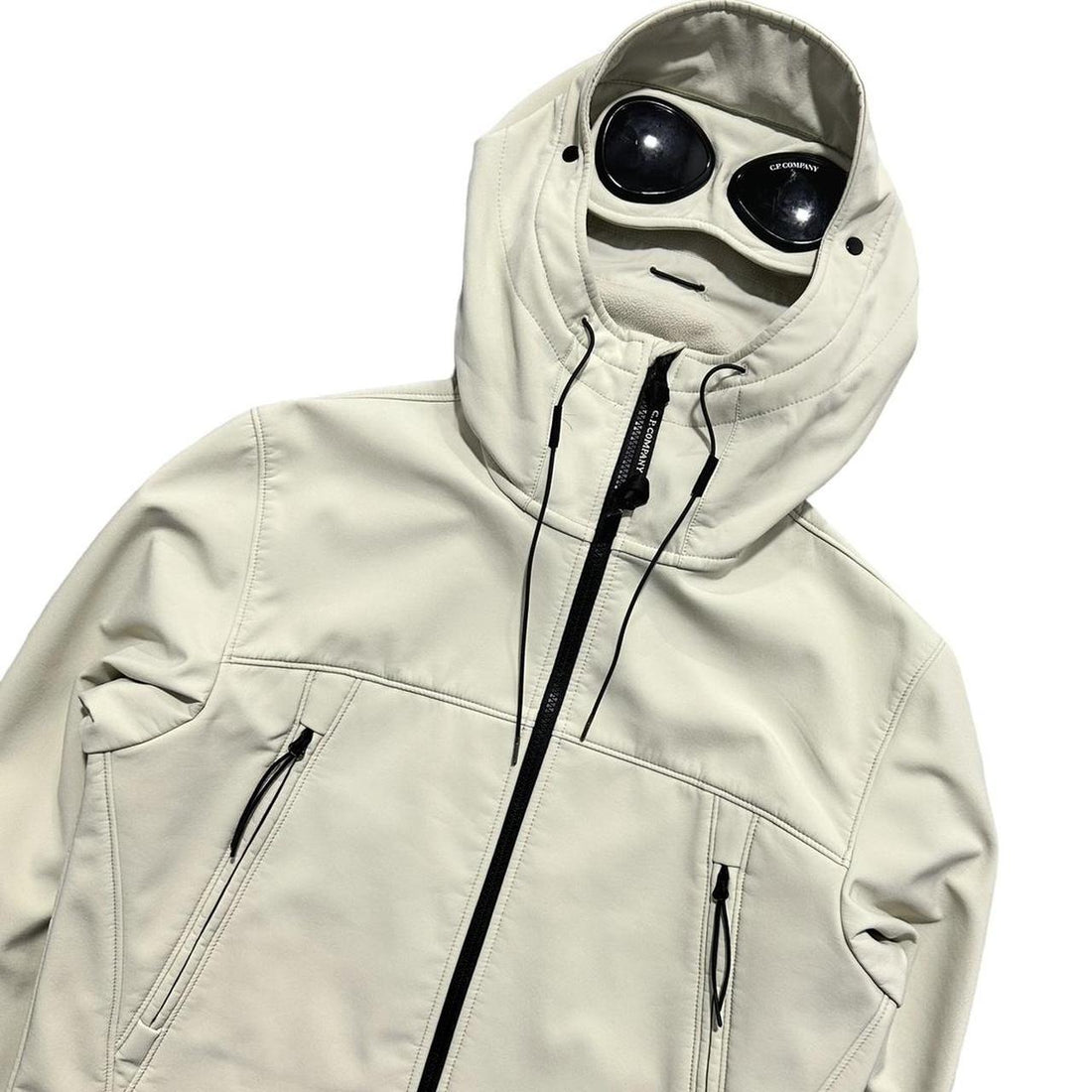 CP Company Cream Soft Shell Goggle Jacket