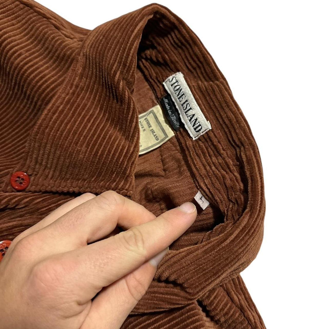 Stone Island Rust Heavy Corduroy Shirt