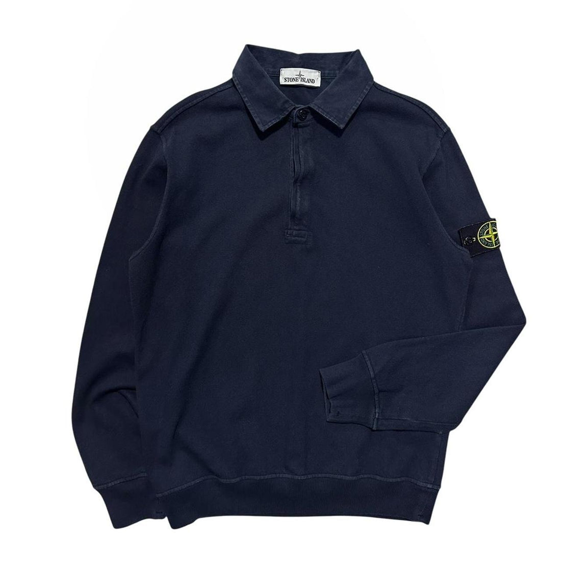 Stone Island Navy Long Sleeve Polo Shirt