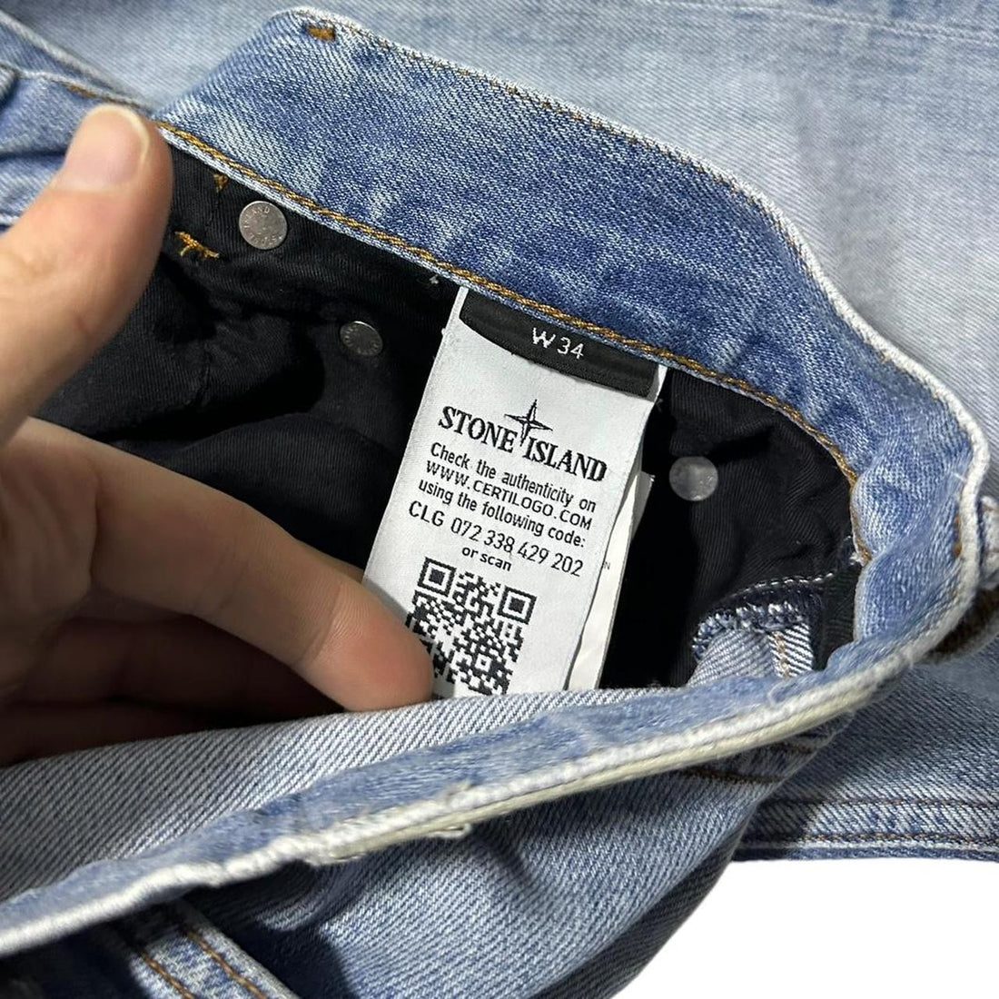 Stone Island Light Wash Denim Jeans