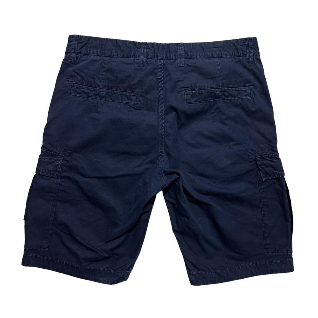 Stone Island Blue Canvas Cargo Shorts