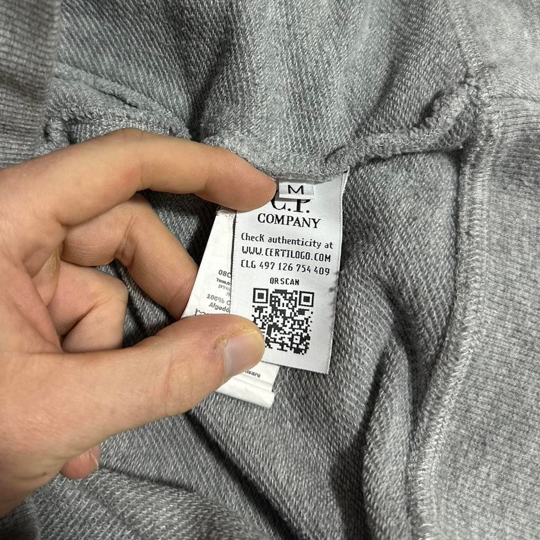 CP Company Grey Full Zip Goggle Hoodie