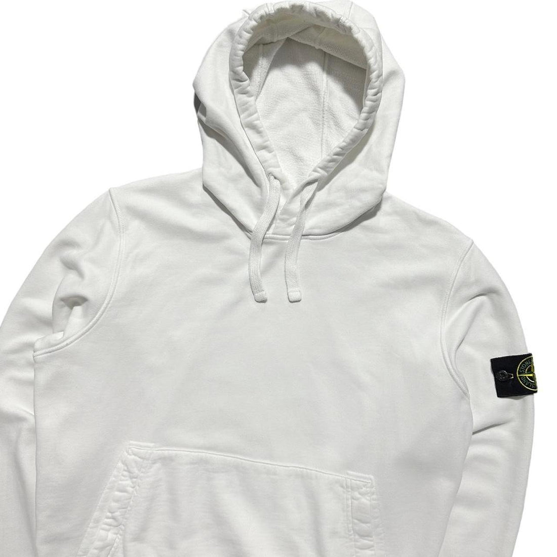 Stone Island White Pullover Hoodie