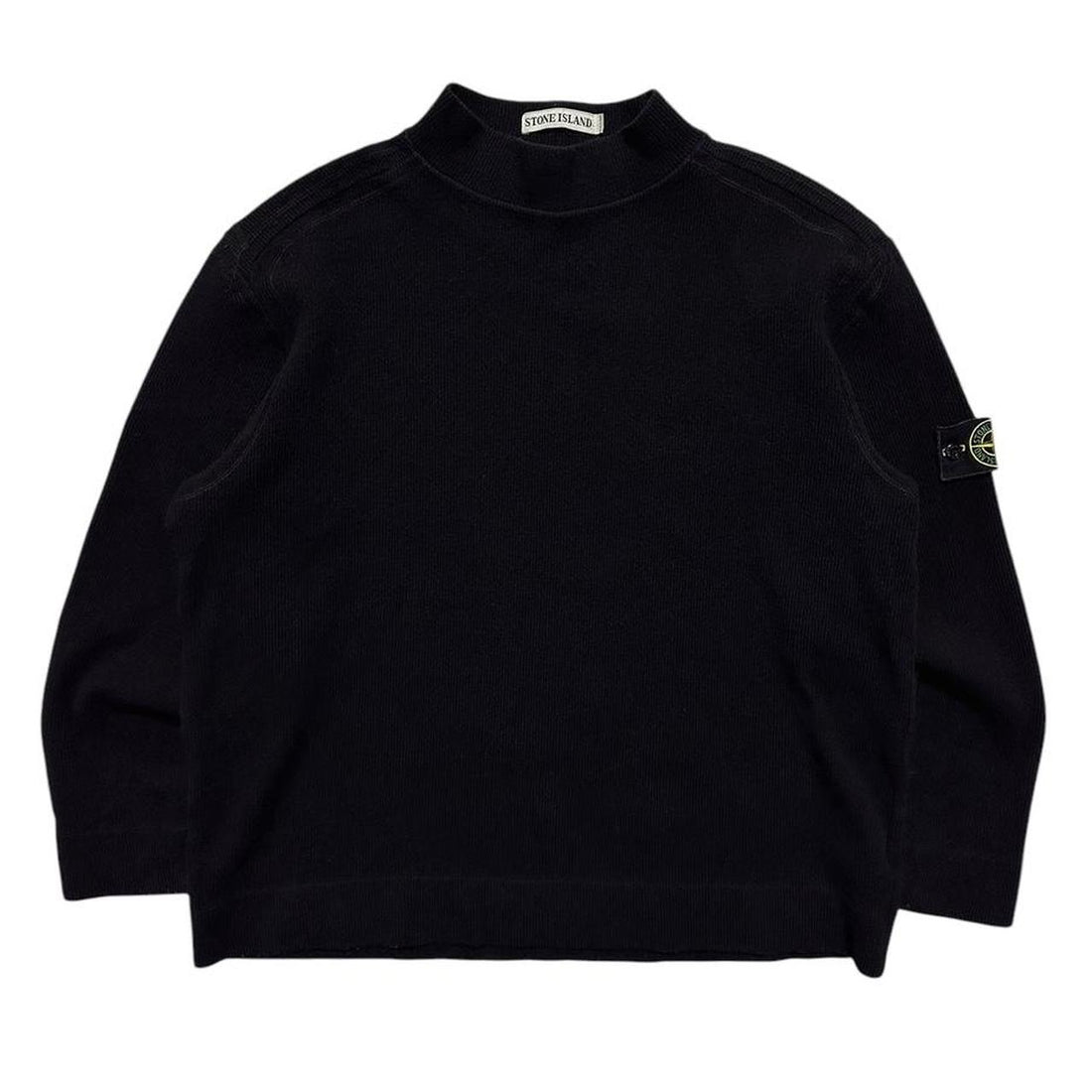 Stone Island Black Ribbed Sweatshirt