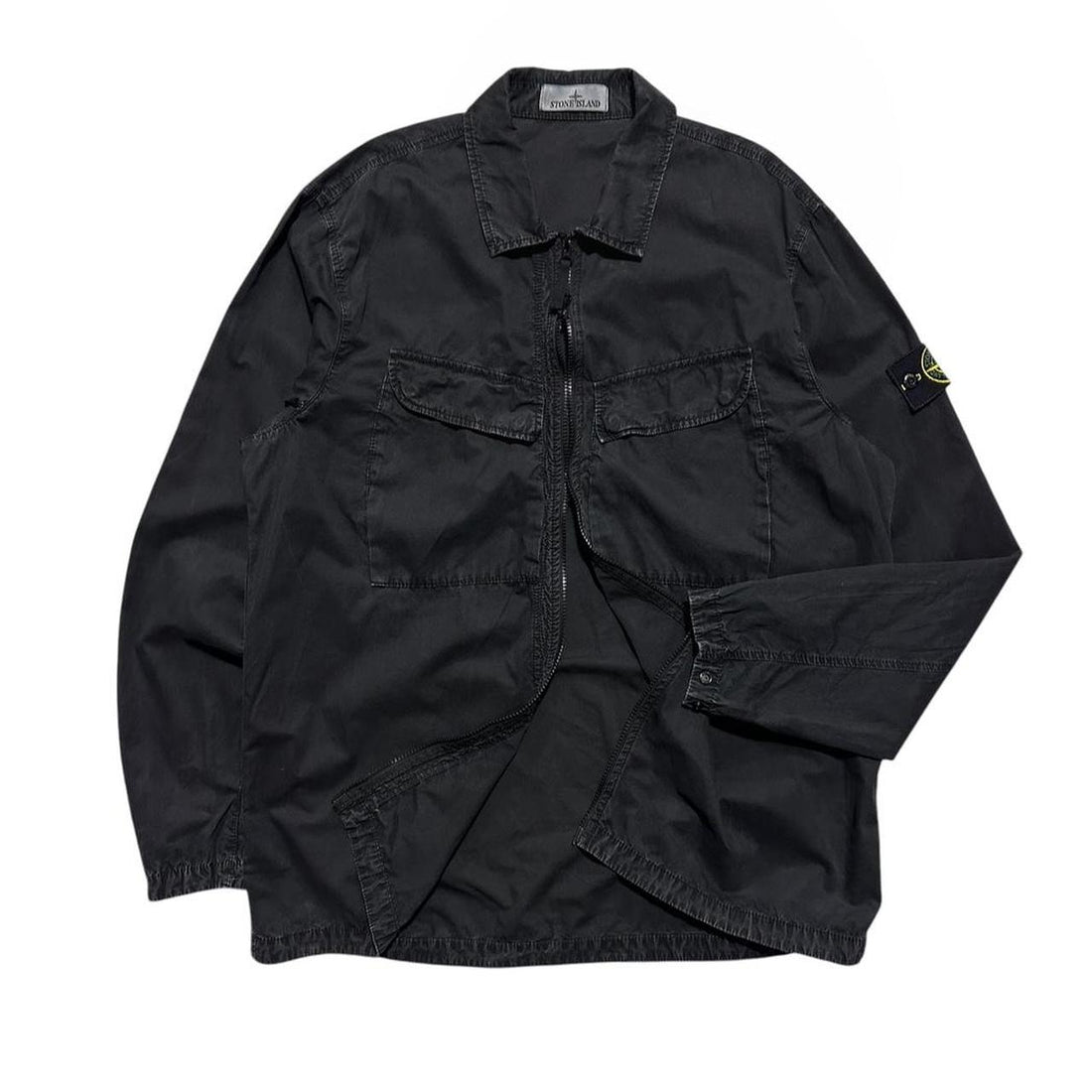 Stone Island Black Canvas Overshirt