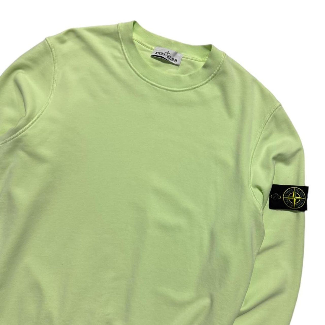 Stone Island Lime Pullover Crewneck