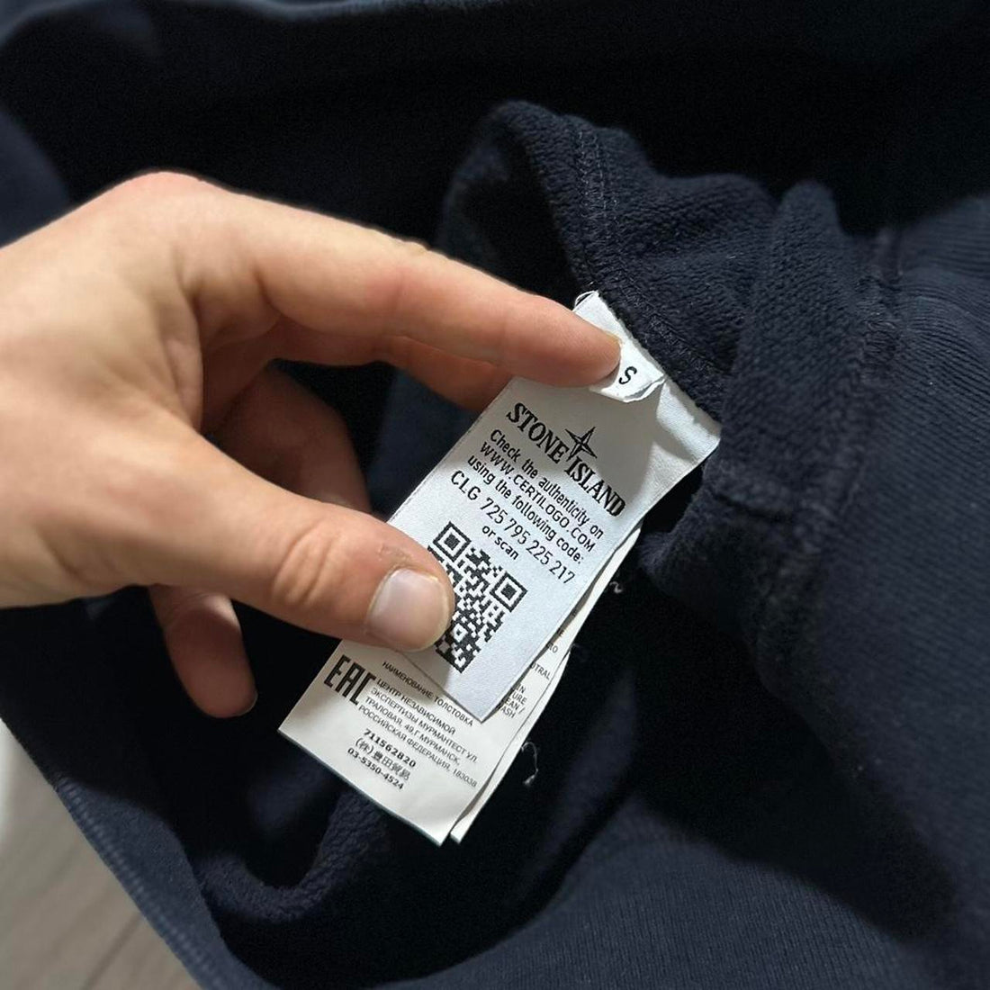 Stone Island Navy Pullover Hoodie