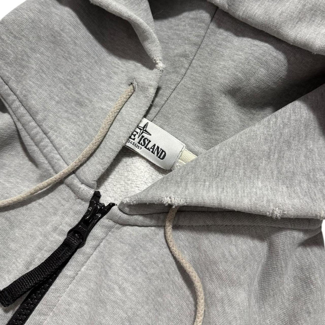 Stone Island Grey Zip Up Hoodie