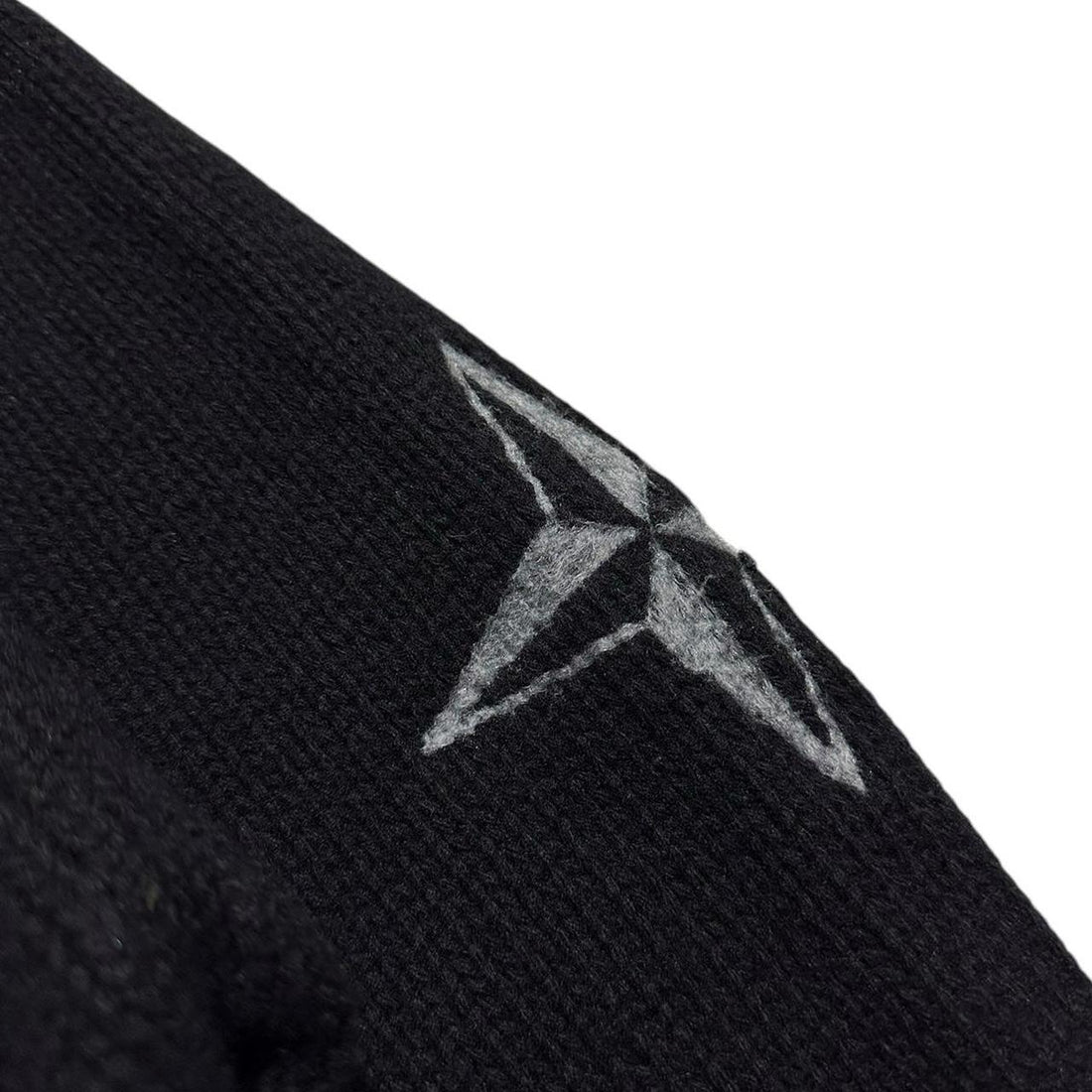 Stone Island Black Wool Arm Compass Sweater