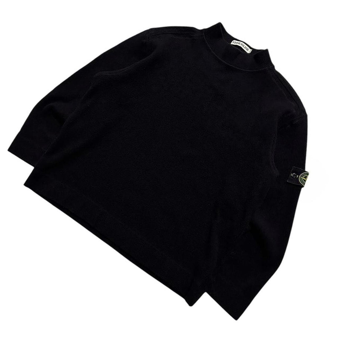 Stone Island Black Ribbed Sweatshirt