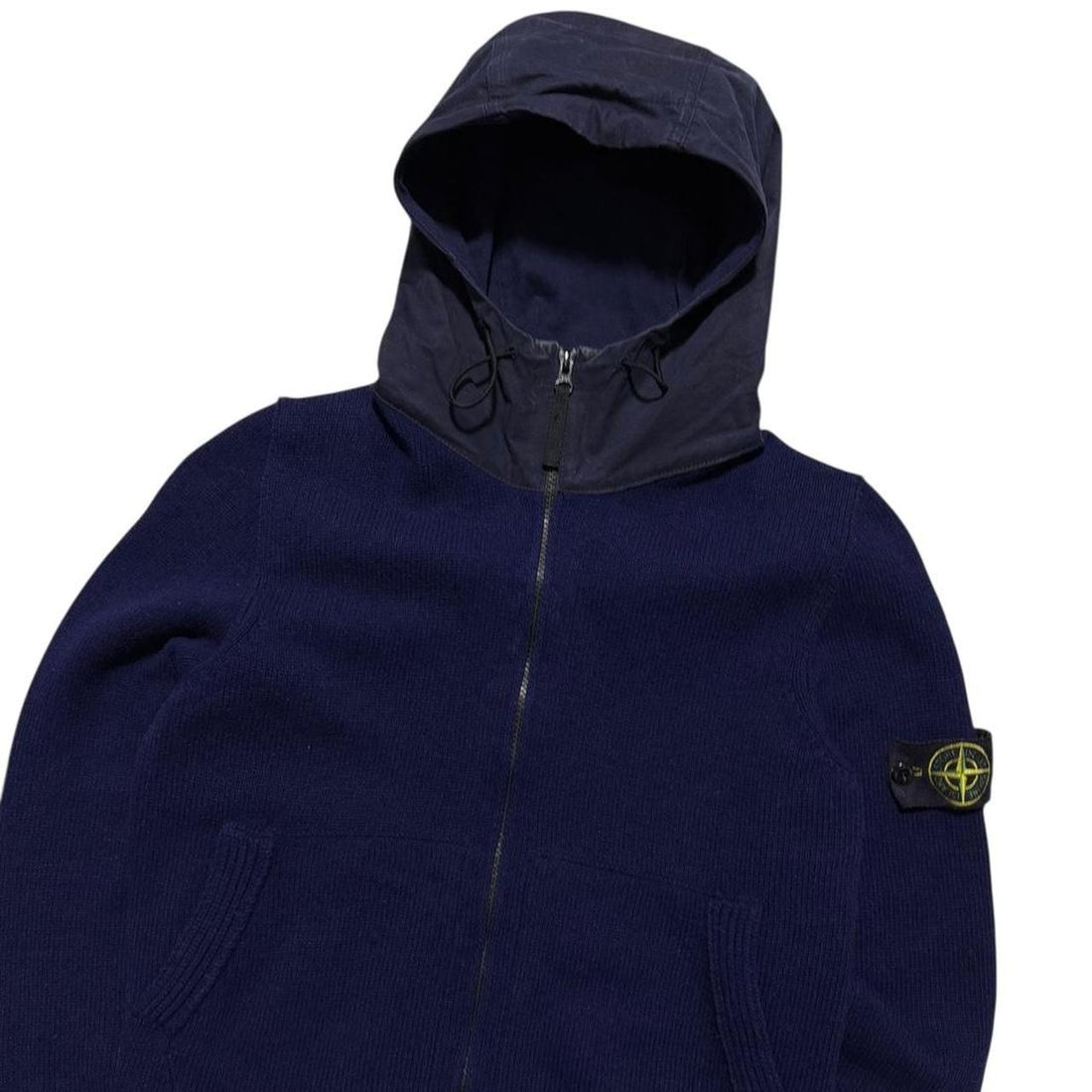 Stone Island Wool Full Zip Hoodie