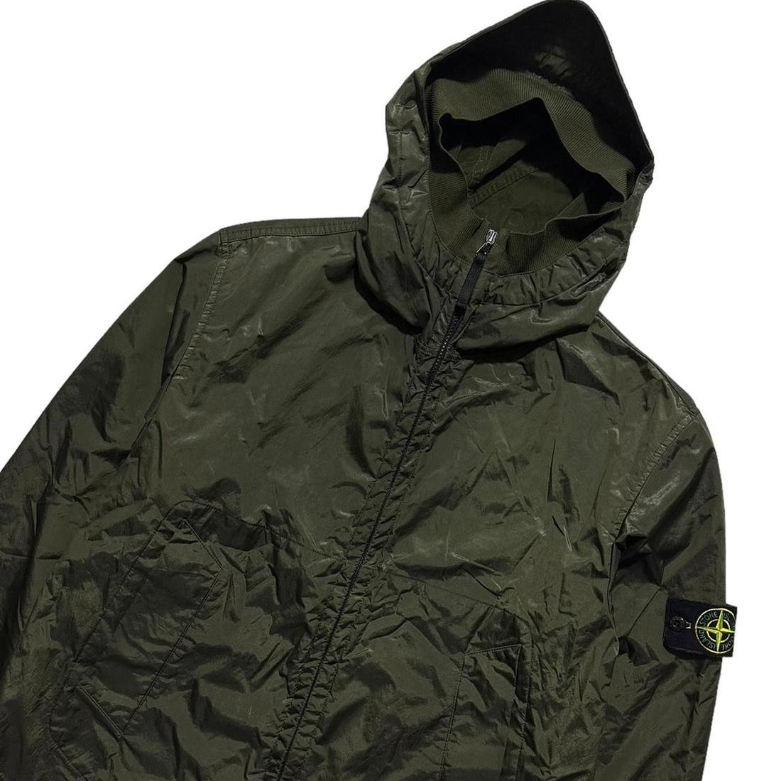 Stone Island Green Nylon Metal Jacket