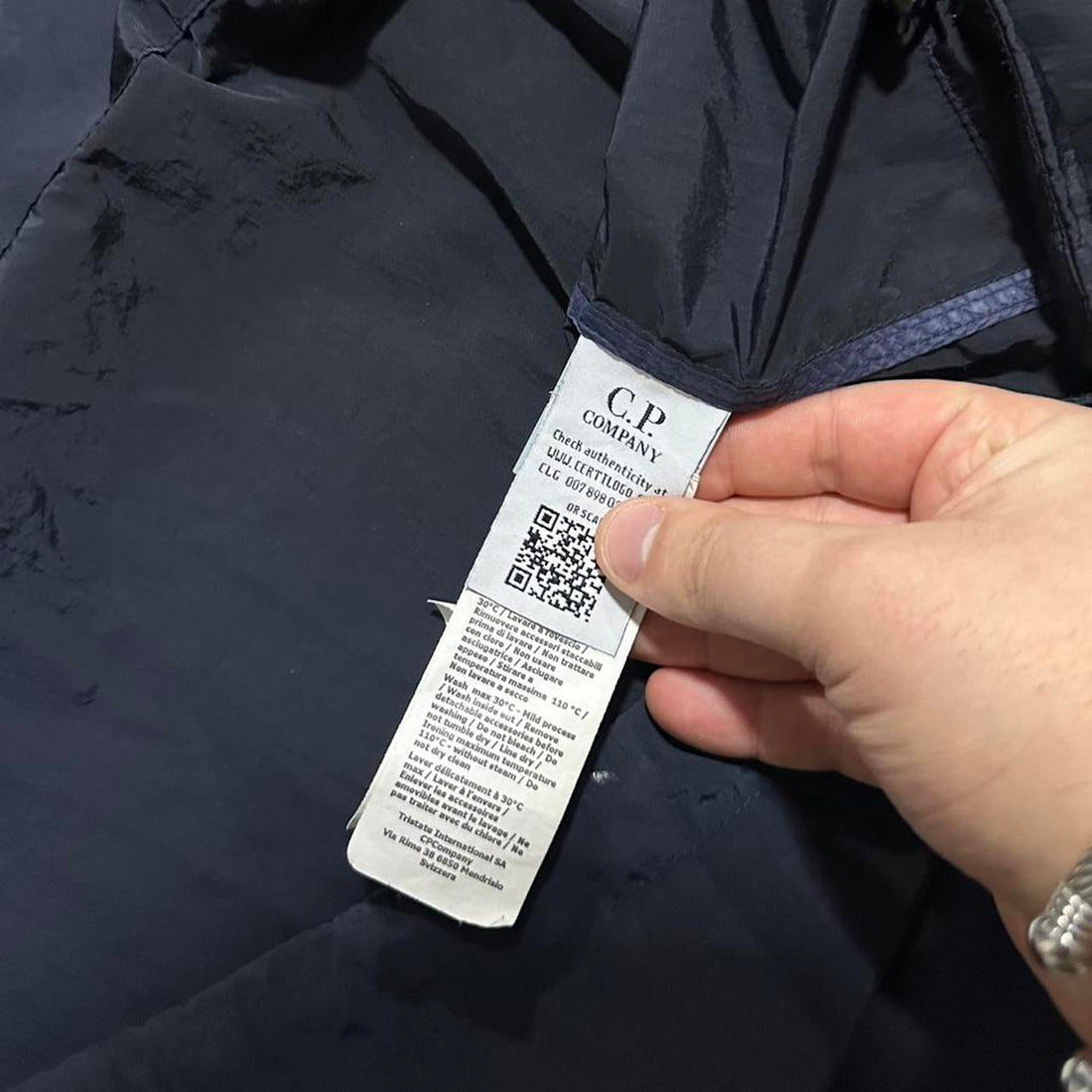 CP Company Navy Nylon Pullover Jacket