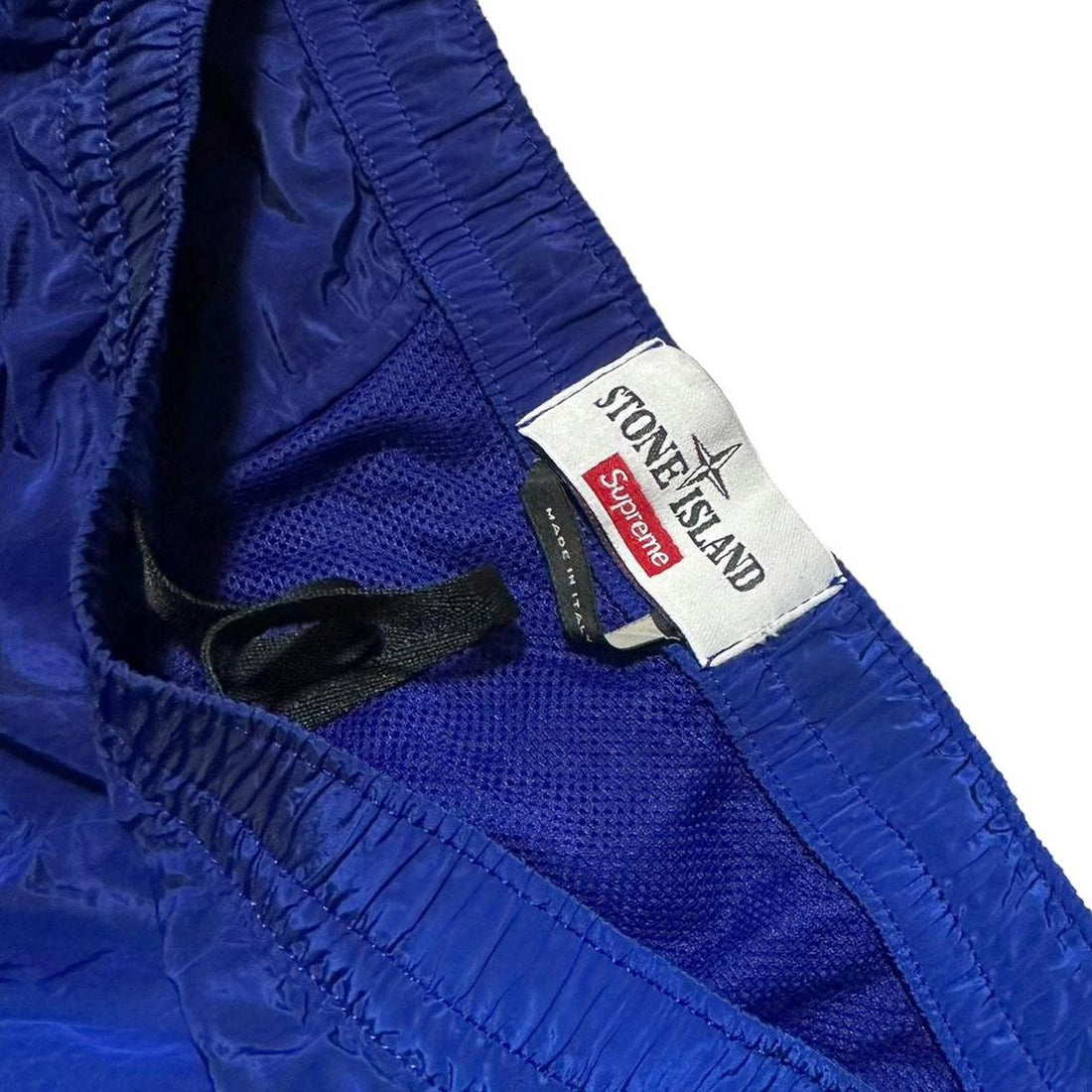 Stone Island Supreme Blue Nylon Bottoms