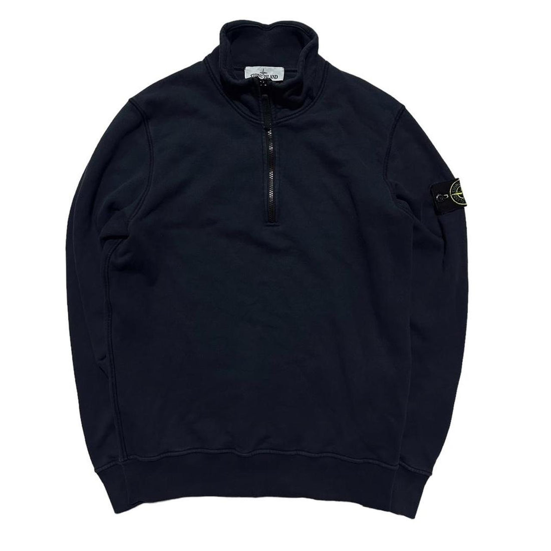 Stone Island Blue Quarter Zip Pullover