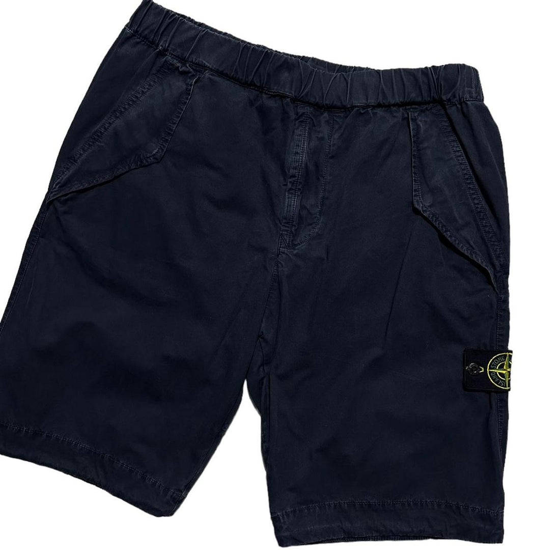 Stone Island Dark Blue Canvas Shorts