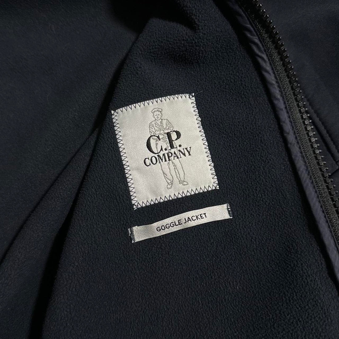 CP Company Navy Soft Shell Goggle Jacket