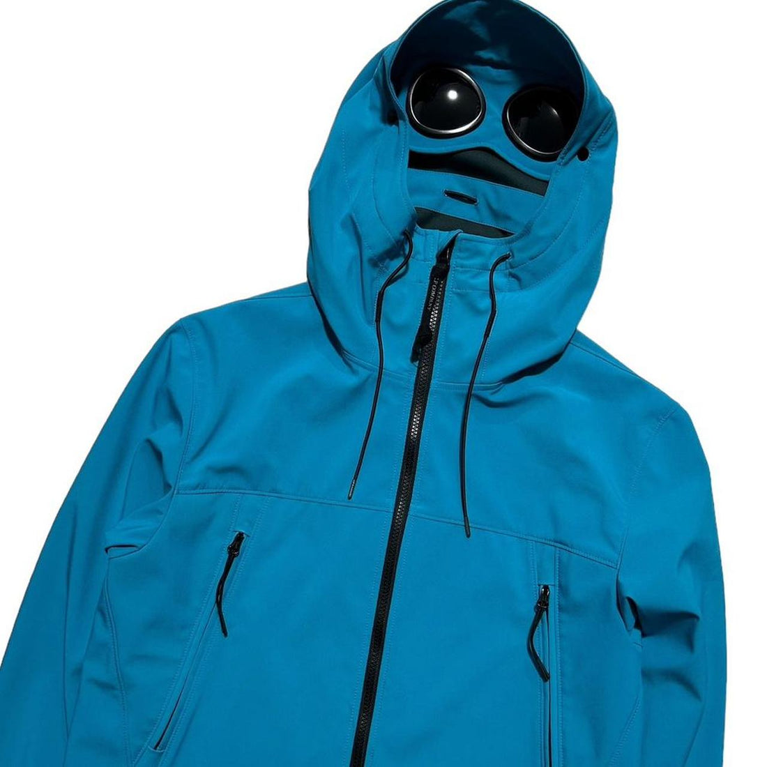 CP Company Blue Soft Shell Goggle Jacket