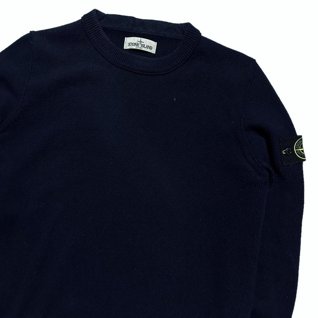 Stone Island Blue Knit Pullover Crewneck