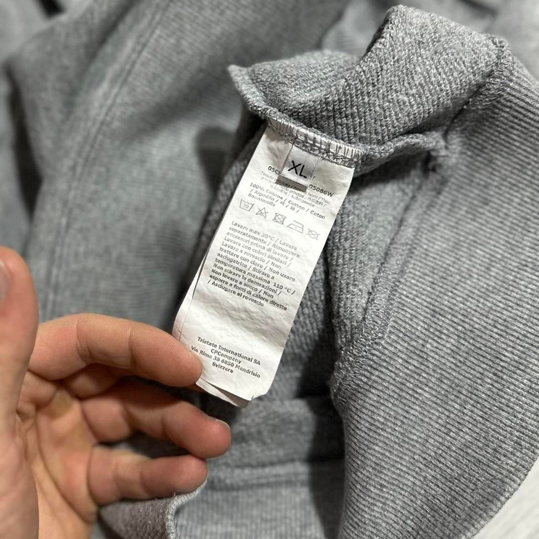 CP Company Grey Zip Up Goggle Hoodie