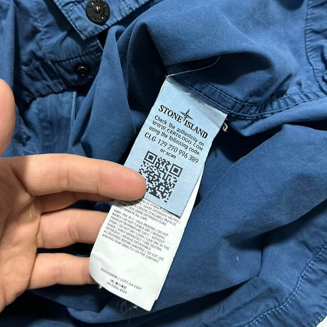 Stone Island Blue Double Pocket Overshirt