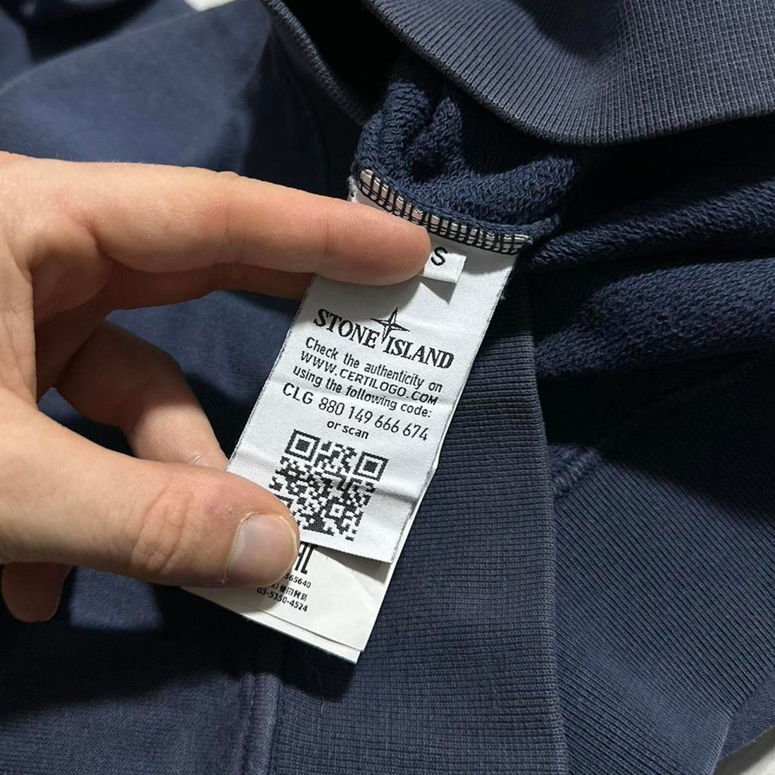 Stone Island Blue Pullover Crewneck
