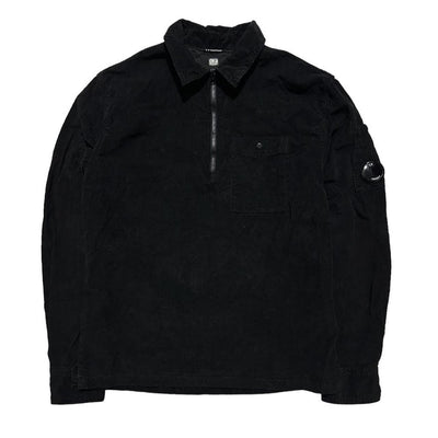 CP Company Corduroy Black Quarter Zip