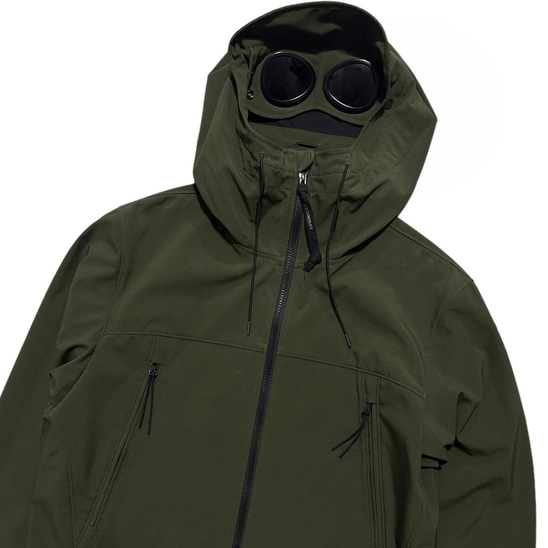 CP Company Green Soft Shell Goggle Jacket