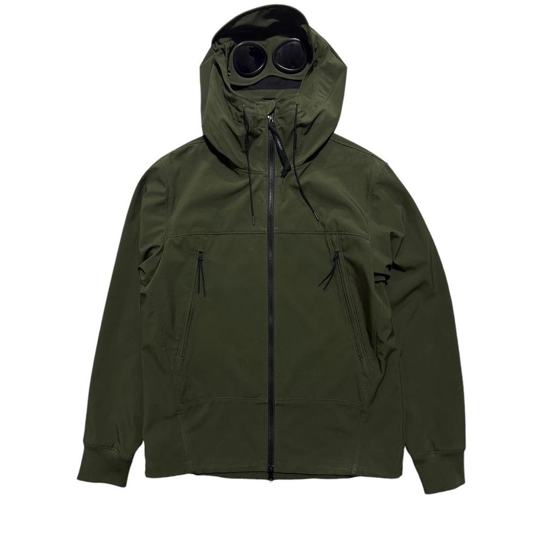 CP Company Green Soft Shell Goggle Jacket