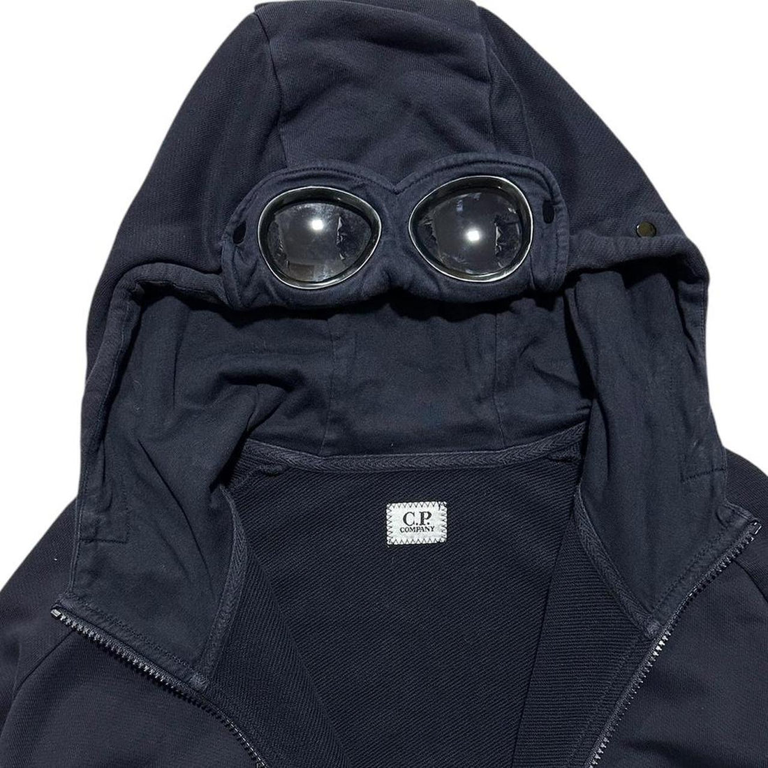 CP Company Navy Goggle Hoodie