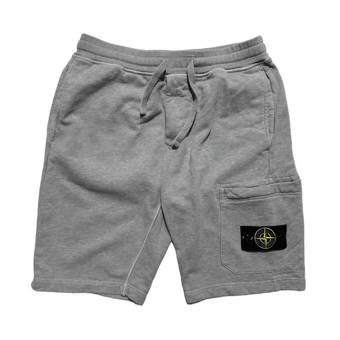 Stone Island Grey Cotton Cargo Shorts
