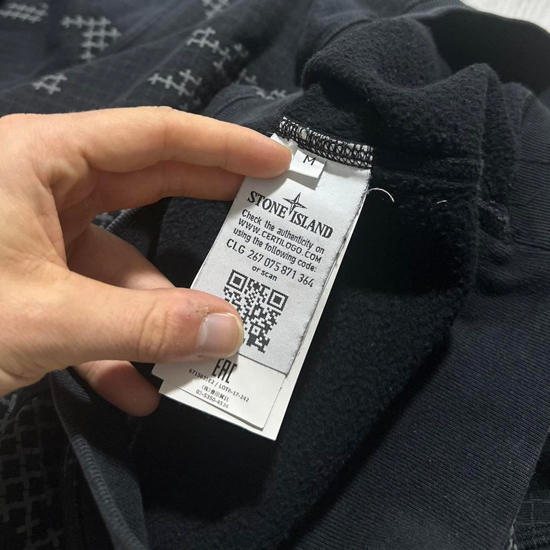 Stone Island Grid Camo Pullover Crewneck