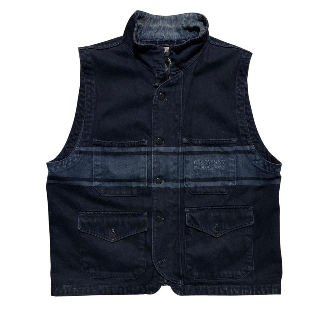 CP Company One Block Down Denim Vest