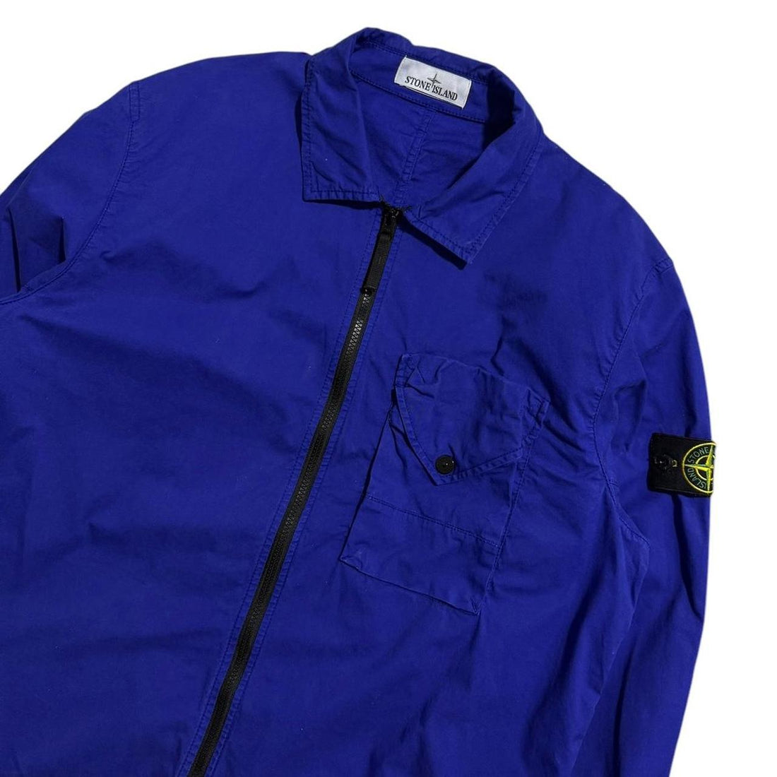 Stone Island Blue Canvas Overshirt