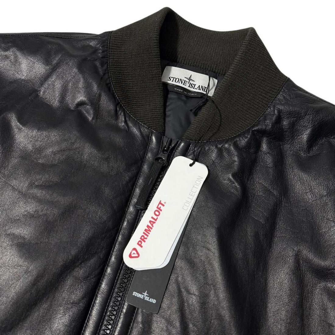 Stone Island Featherweight Leather Moon Jacket