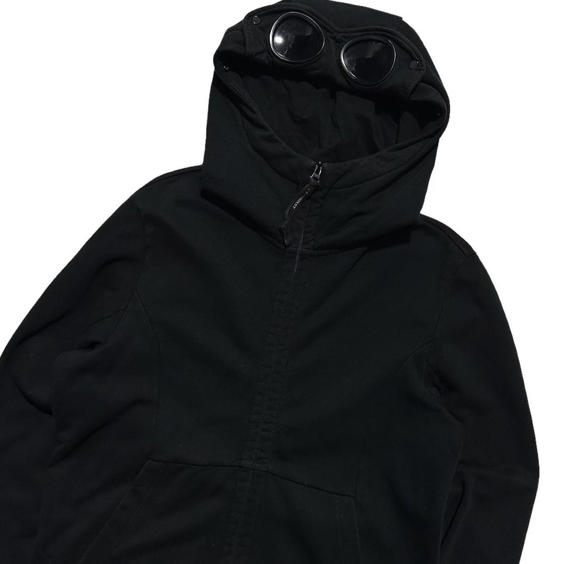CP Company Black Full Zip Goggle Hoodie