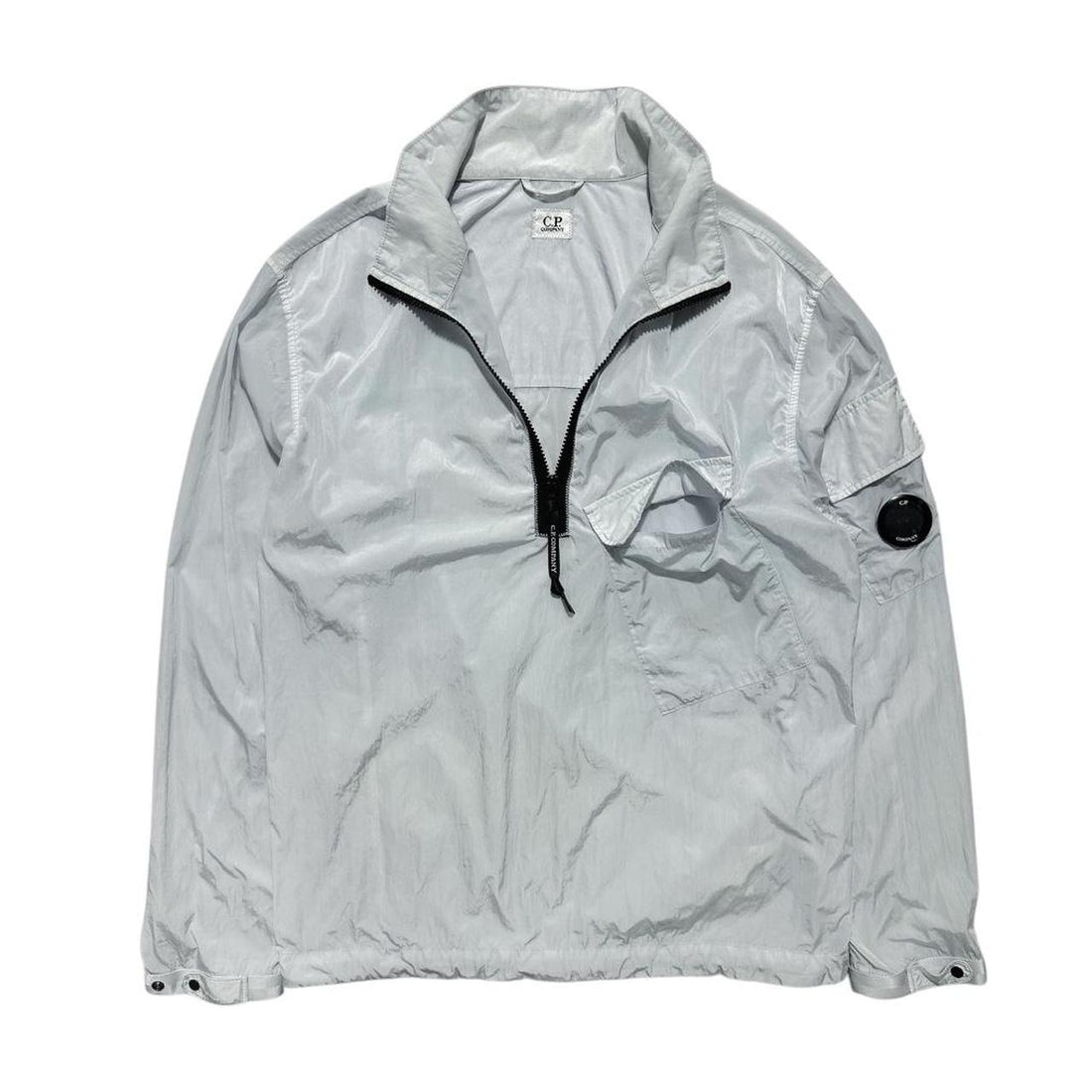 CP Company Ice Blue Nylon Zip Pullover Jacket