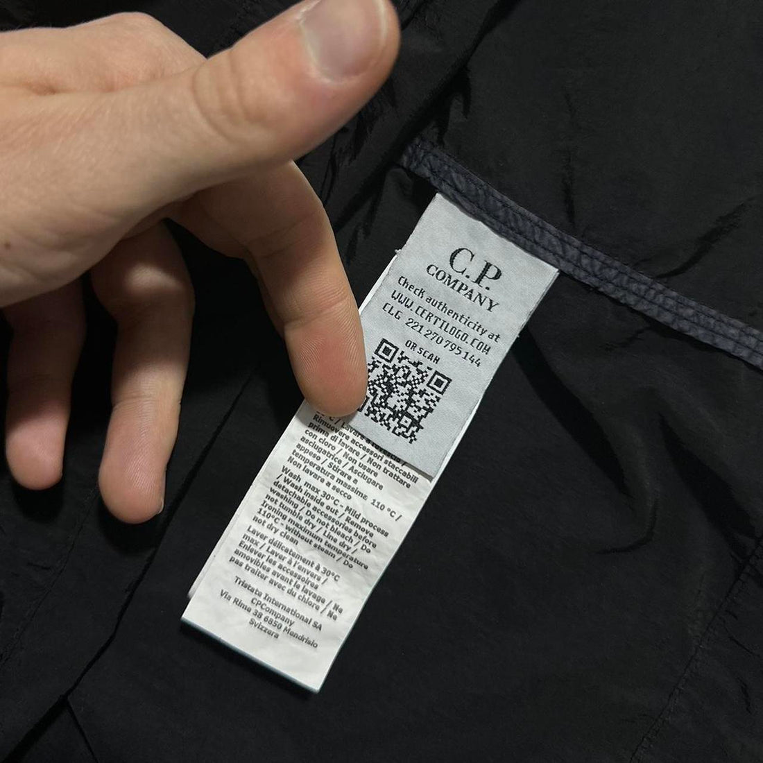 CP Company Black Nylon Pullover Jacket