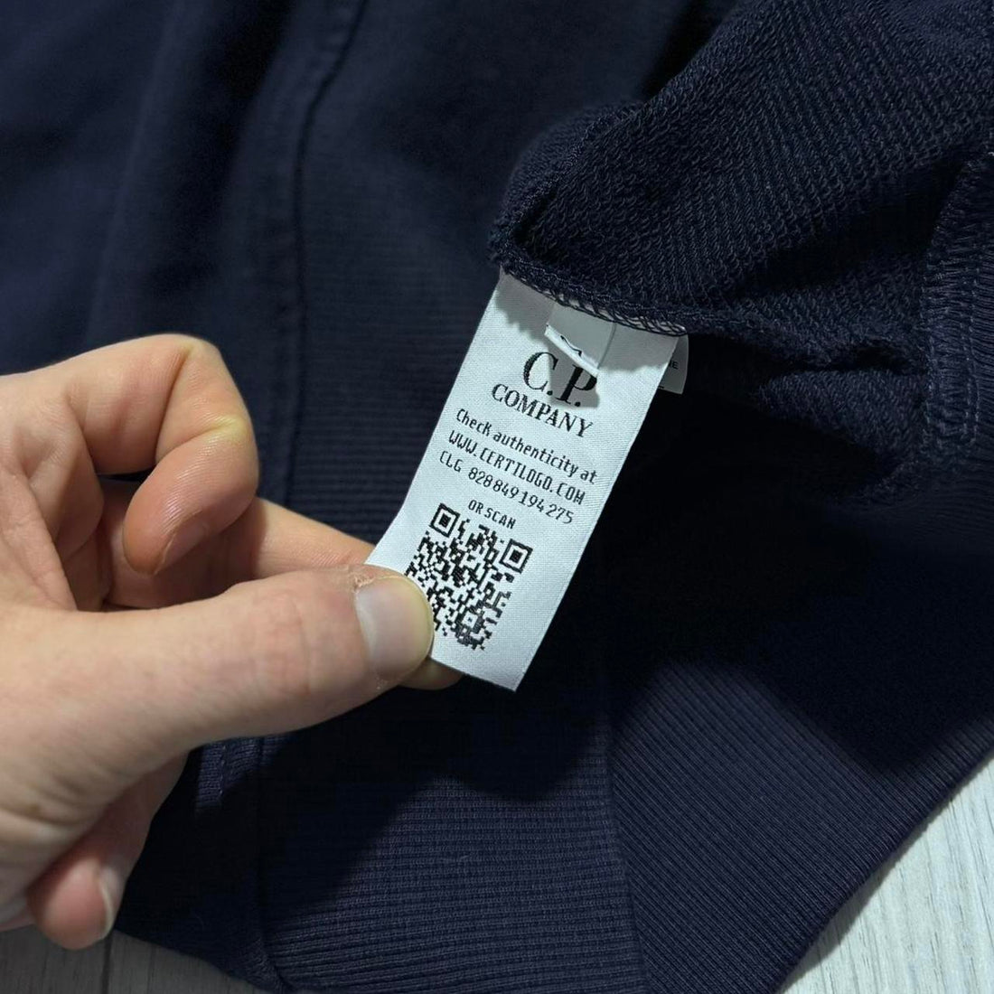 CP Company Navy Goggle Hoodie