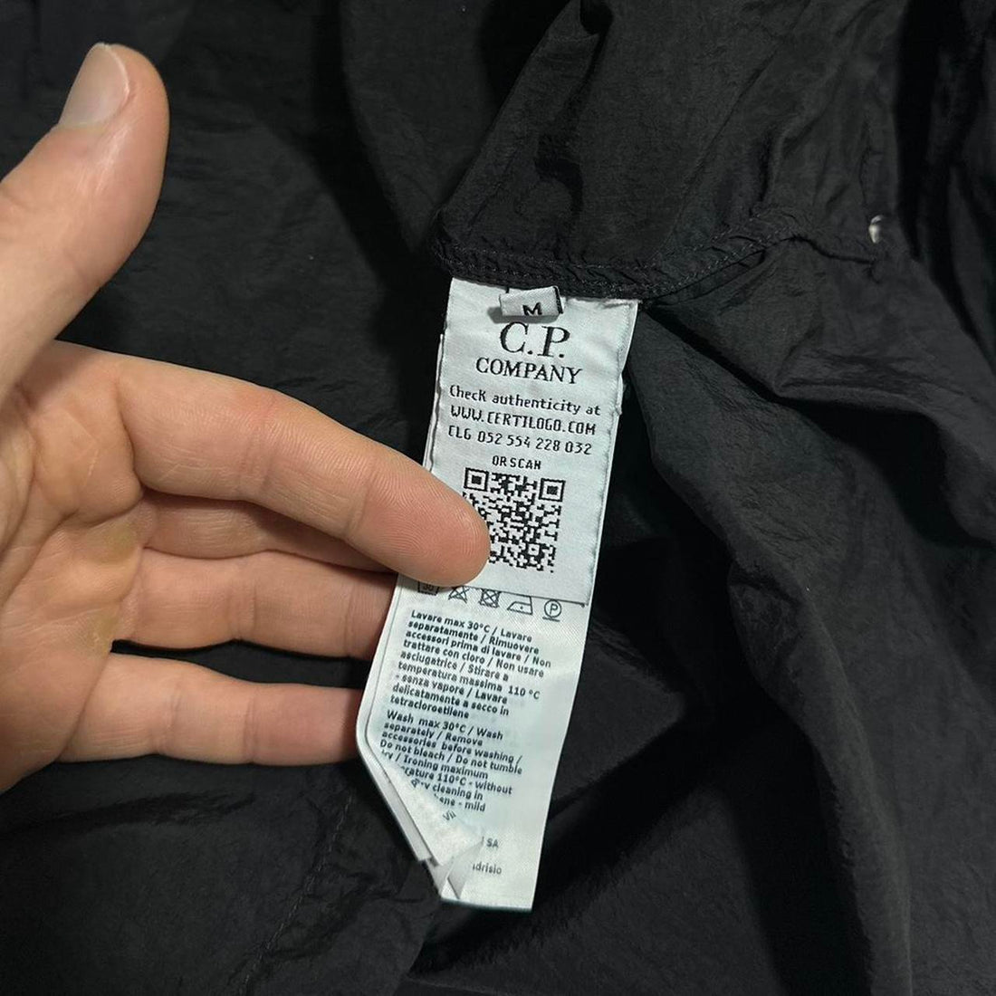 CP Company Black Nylon Double Pocket Jacket