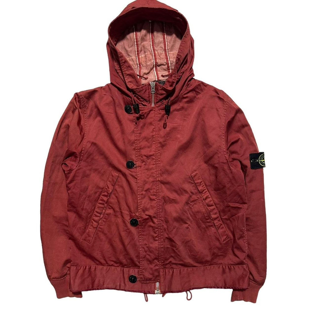 Stone Island Red Raso Gommato Jacket